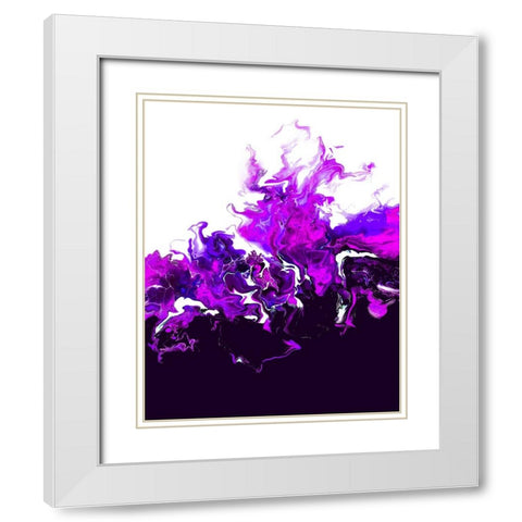 Colorful Wave 3 White Modern Wood Framed Art Print with Double Matting by Storms, Alyson