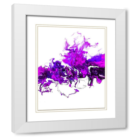 Colorful White Wave 3 White Modern Wood Framed Art Print with Double Matting by Storms, Alyson