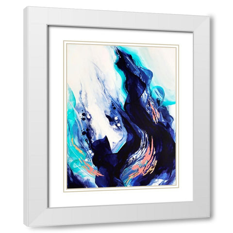 Crashing Wave White Modern Wood Framed Art Print with Double Matting by Storms, Alyson
