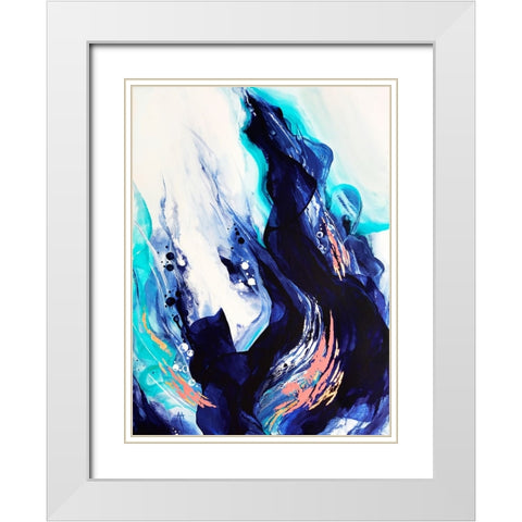 Crashing Wave White Modern Wood Framed Art Print with Double Matting by Storms, Alyson