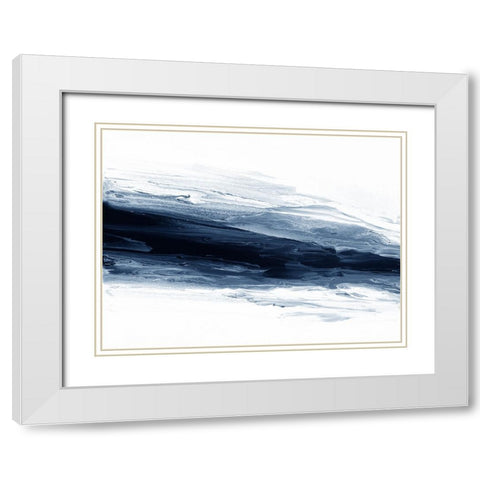 Deep Wave White Modern Wood Framed Art Print with Double Matting by Storms, Alyson