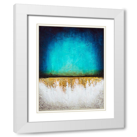 Frozen Reflection White Modern Wood Framed Art Print with Double Matting by Storms, Alyson