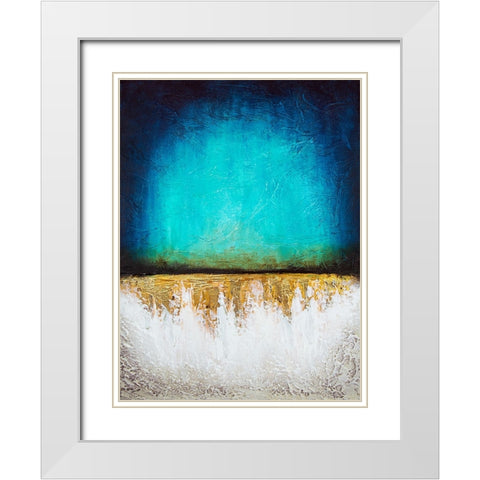 Frozen Reflection White Modern Wood Framed Art Print with Double Matting by Storms, Alyson