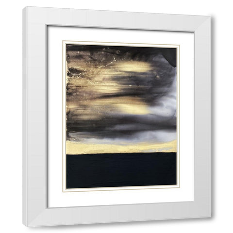 Gold Noir White Modern Wood Framed Art Print with Double Matting by Storms, Alyson
