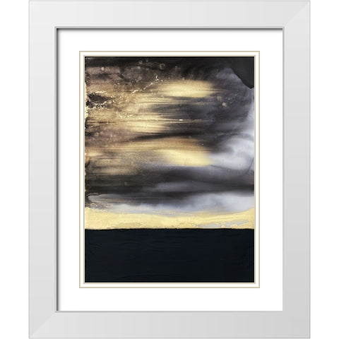 Gold Noir White Modern Wood Framed Art Print with Double Matting by Storms, Alyson