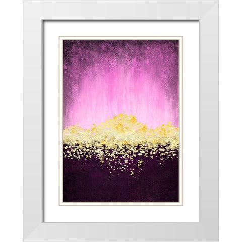 Golden Dawn Pink White Modern Wood Framed Art Print with Double Matting by Storms, Alyson