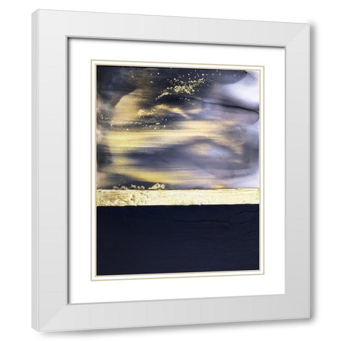 Golden Noir White Modern Wood Framed Art Print with Double Matting by Storms, Alyson