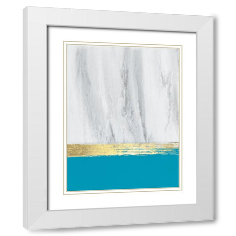 Granite Gold White Modern Wood Framed Art Print with Double Matting by Storms, Alyson