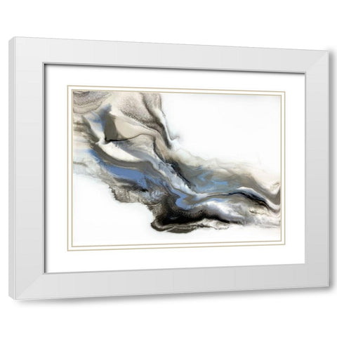 Grey Smoke White Modern Wood Framed Art Print with Double Matting by Storms, Alyson