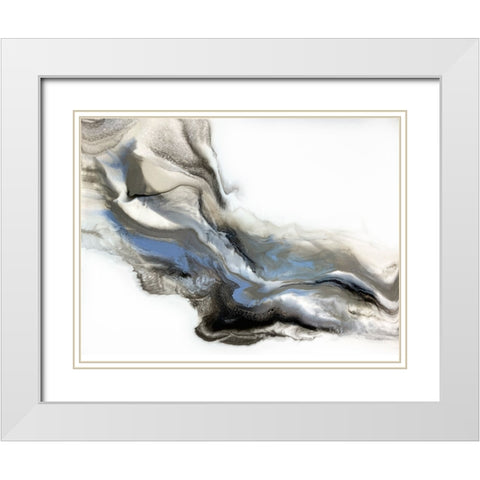 Grey Smoke White Modern Wood Framed Art Print with Double Matting by Storms, Alyson