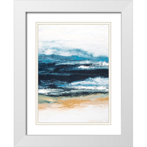 Highland 1 White Modern Wood Framed Art Print with Double Matting by Storms, Alyson