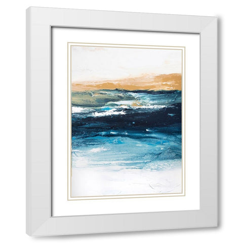 Highland 2 White Modern Wood Framed Art Print with Double Matting by Storms, Alyson