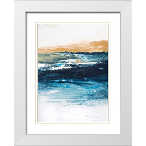 Highland 2 White Modern Wood Framed Art Print with Double Matting by Storms, Alyson