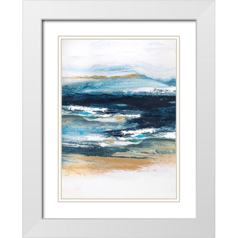 Highland 3 White Modern Wood Framed Art Print with Double Matting by Storms, Alyson