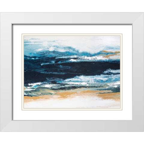 Highland White Modern Wood Framed Art Print with Double Matting by Storms, Alyson