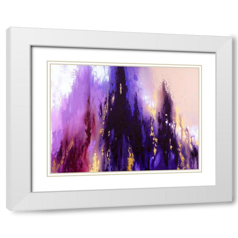 Iridescent Light White Modern Wood Framed Art Print with Double Matting by Storms, Alyson