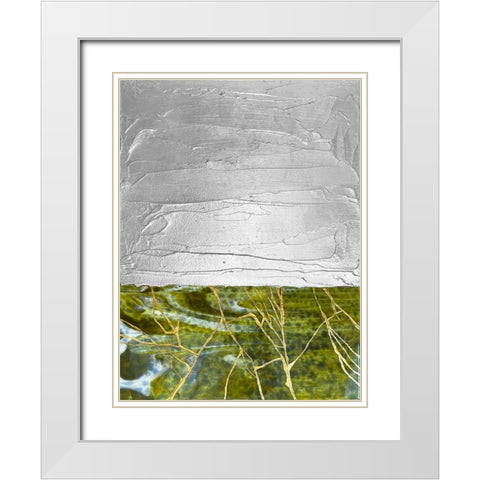Kintsugi White Modern Wood Framed Art Print with Double Matting by Storms, Alyson