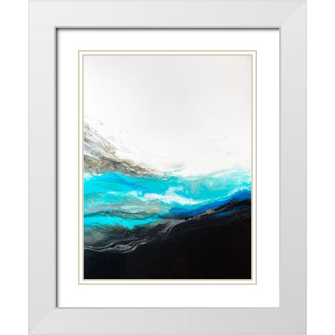 Large Wave White Modern Wood Framed Art Print with Double Matting by Storms, Alyson