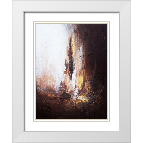 Light of the Cave White Modern Wood Framed Art Print with Double Matting by Storms, Alyson