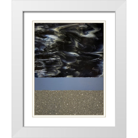Midnight Magic White Modern Wood Framed Art Print with Double Matting by Storms, Alyson