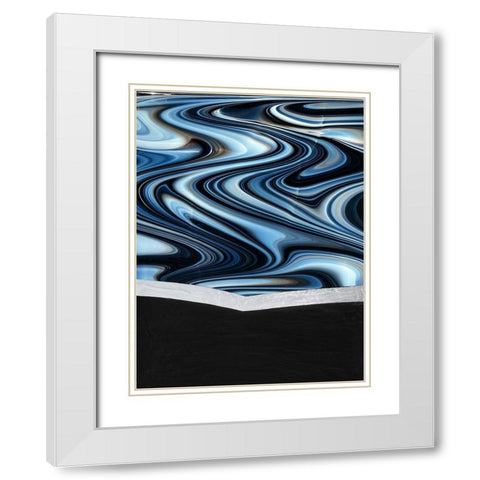 Nebula Glass White Modern Wood Framed Art Print with Double Matting by Storms, Alyson