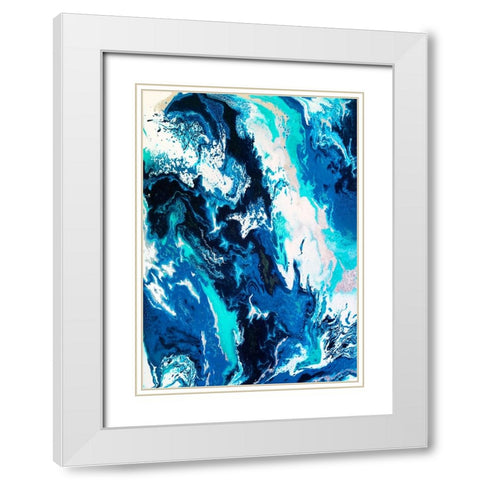 Oceanic White Modern Wood Framed Art Print with Double Matting by Storms, Alyson