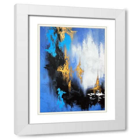 Parallel Gold 2 White Modern Wood Framed Art Print with Double Matting by Storms, Alyson