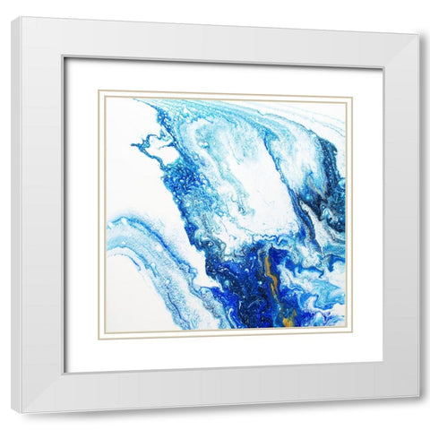 Peace White Modern Wood Framed Art Print with Double Matting by Storms, Alyson