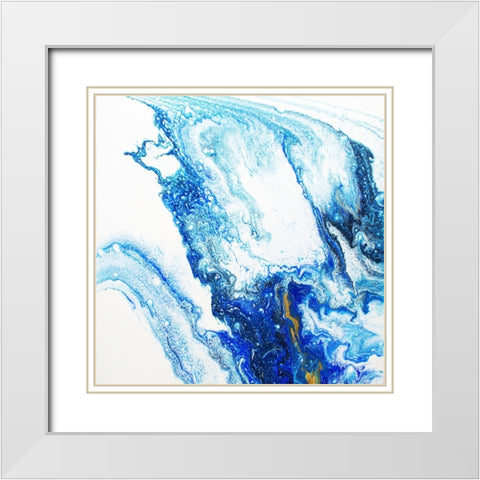 Peace White Modern Wood Framed Art Print with Double Matting by Storms, Alyson