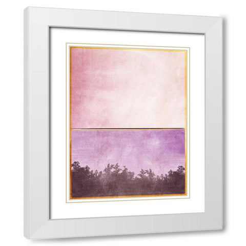 Pink and Yellow 1 White Modern Wood Framed Art Print with Double Matting by Storms, Alyson