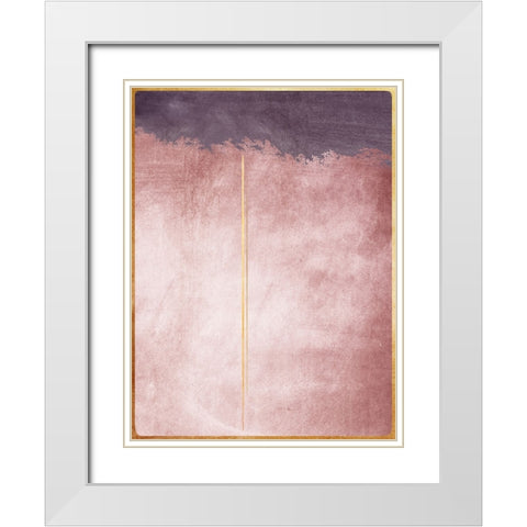 Pink and Yellow 2 White Modern Wood Framed Art Print with Double Matting by Storms, Alyson
