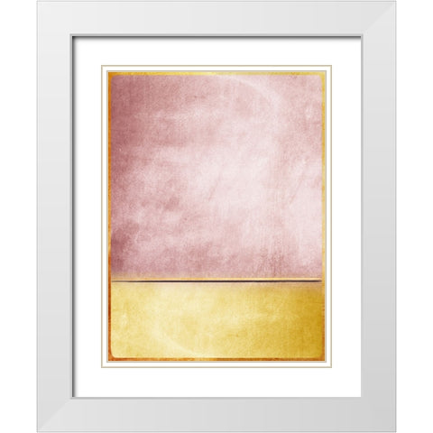 Pink and Yellow 3 White Modern Wood Framed Art Print with Double Matting by Storms, Alyson