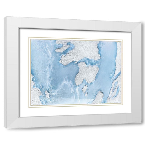 Puget Sound Frost White Modern Wood Framed Art Print with Double Matting by Storms, Alyson