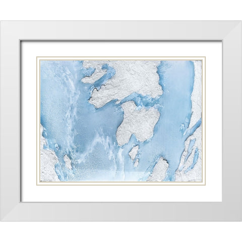 Puget Sound Frost White Modern Wood Framed Art Print with Double Matting by Storms, Alyson