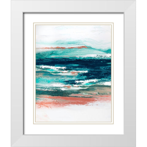 Rainbow Stripes 1 White Modern Wood Framed Art Print with Double Matting by Storms, Alyson