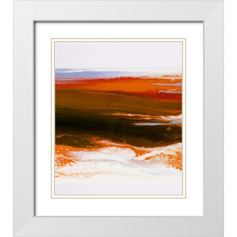 Rainbow Wave 2 White Modern Wood Framed Art Print with Double Matting by Storms, Alyson