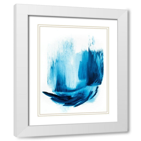 Royalblue 1 White Modern Wood Framed Art Print with Double Matting by Storms, Alyson