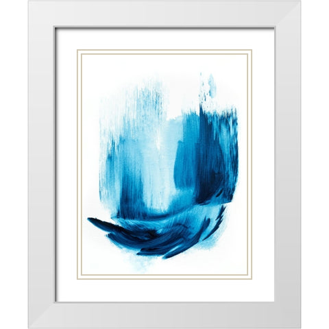 Royalblue 1 White Modern Wood Framed Art Print with Double Matting by Storms, Alyson