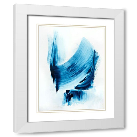Royalblue 3 White Modern Wood Framed Art Print with Double Matting by Storms, Alyson