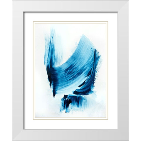 Royalblue 3 White Modern Wood Framed Art Print with Double Matting by Storms, Alyson
