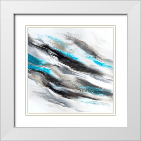 Submerge White Modern Wood Framed Art Print with Double Matting by Storms, Alyson