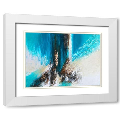 Tamul White Modern Wood Framed Art Print with Double Matting by Storms, Alyson