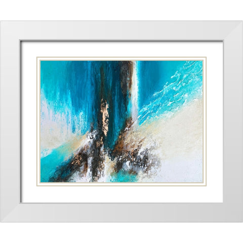Tamul White Modern Wood Framed Art Print with Double Matting by Storms, Alyson