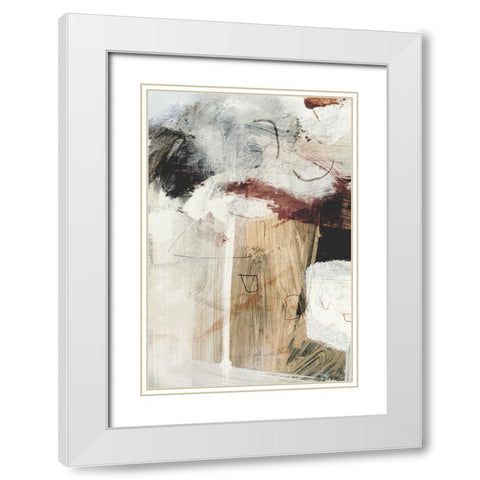 Go With It No1 White Modern Wood Framed Art Print with Double Matting by Hobday, Dan
