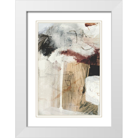 Go With It No1 White Modern Wood Framed Art Print with Double Matting by Hobday, Dan