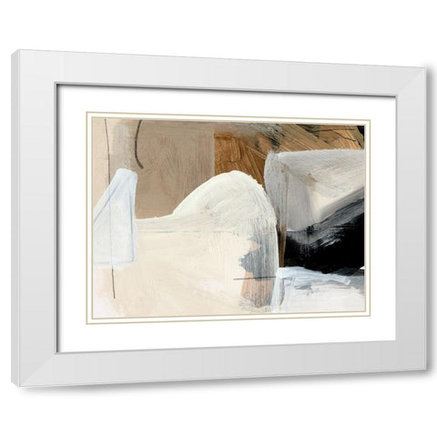 Style Abstract White Modern Wood Framed Art Print with Double Matting by Hobday, Dan