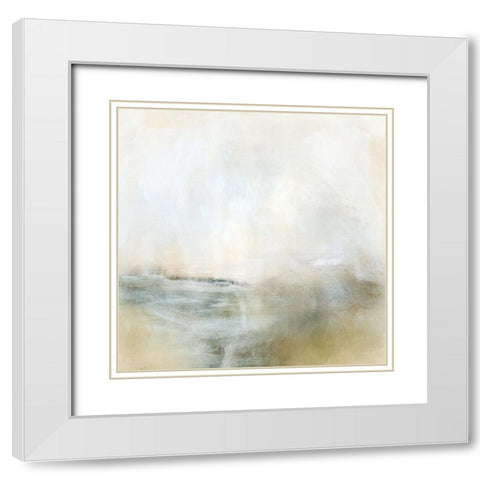 Golden White Modern Wood Framed Art Print with Double Matting by Hobday, Dan
