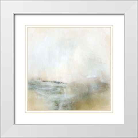 Golden White Modern Wood Framed Art Print with Double Matting by Hobday, Dan