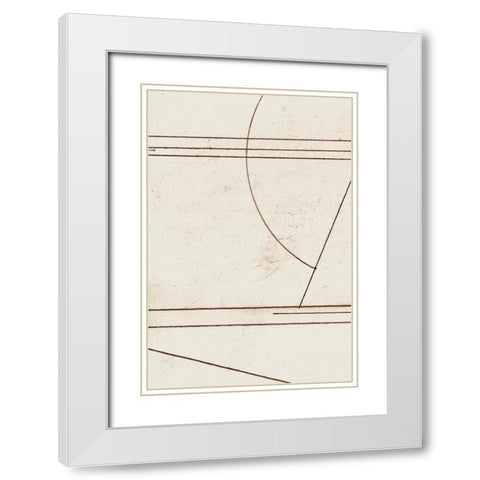 Minmod No1 White Modern Wood Framed Art Print with Double Matting by Hobday, Dan