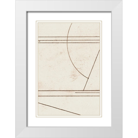 Minmod No1 White Modern Wood Framed Art Print with Double Matting by Hobday, Dan
